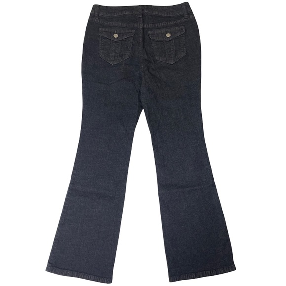 Liz Claiborne Organic Heritage Stretch Dark Wash Straight Leg Jean Size 6 Petite - Picture 4 of 11